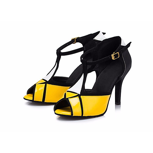 

Women's Latin Shoes Heel Thick Heel Yellow