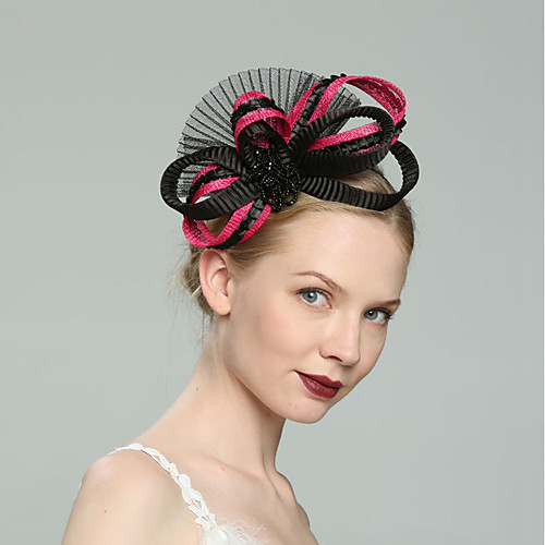 

Flax Fascinators with Net 1pc Wedding / Special Occasion / Horse Race Headpiece
