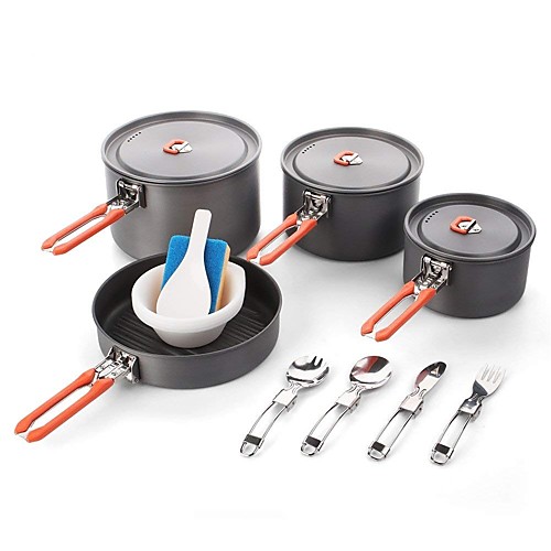 

Fire-Maple Camping Pot Camping Fry Pan Camping Pot with Pan Pot Filler Four-piece Suit Lightweight Mini Back Country Case Included PVC (Polyvinylchlorid) Hard Alumina Stainless steel for 3 - 4 person