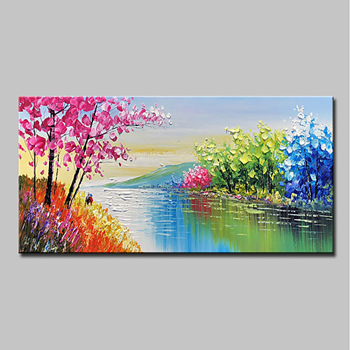 

Oil Painting Hand Painted Horizontal Abstract Landscape Modern Stretched Canvas