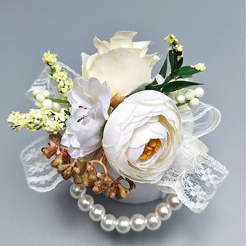 

Wedding Flowers Boutonnieres / Wrist Corsages Wedding / Party Evening Polyester 1.97(Approx.5cm)