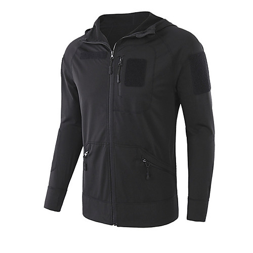 

Men's Hoodie Solid Colored Hooded Going out Hoodies Sweatshirts Long Sleeve Black