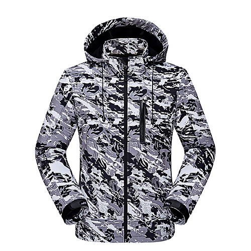 

Men's Hiking Softshell Jacket Winter Outdoor Camo Windproof Breathable Anatomic Design Wear Resistance Jacket Winter Jacket Top Softshell Waterproof Single Slider Camping / Hiking Hunting Traveling