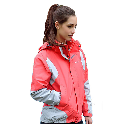 

BSwolf Women's Hiking Jacket Winter Outdoor Solid Color Thermal Warm Windproof Breathable Rain Waterproof 3-in-1 Jacket Top Fleece Nylon Single Slider Camping / Hiking Climbing Outdoor Exercise