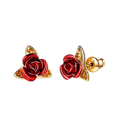 

Women's Stud Earrings Stylish Roses Flower Ladies Romantic Fashion Earrings Jewelry Rose Gold / Gold / Silver For Gift Daily 1 Pair