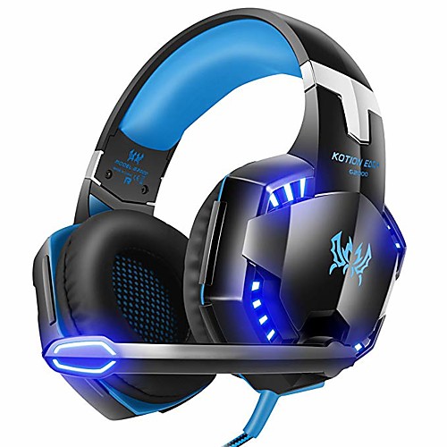 

Kotion Each G2000 7.1 Surround Sound Stereo Gaming Headset Esports Headphone LED Lights & Soft Memory Earmuffs Works with Xbox One, PS4, Nintendo Switch, PC Mac Computer Gaming