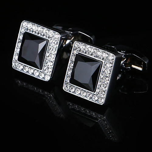 

Cufflinks Classic Basic Brooch Jewelry Silver For Party Gift