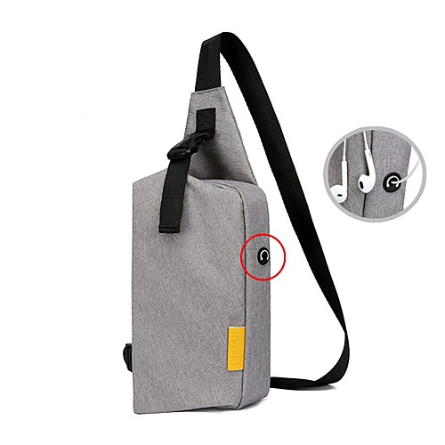 

6 L Hiking Sling Backpack Lightweight Rain Waterproof Wear Resistance Outdoor Fishing Hiking Camping Canvas Black Blue Grey