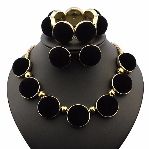 

Women's Statement Necklace Earrings Bracelet Stylish Statement Ladies Unique Design Trendy Elegant Resin Earrings Jewelry Gold For Evening Party Club