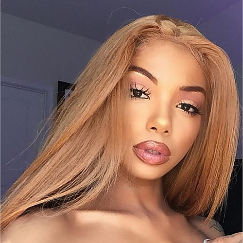 

Synthetic Lace Front Wig Straight Middle Part Lace Front Wig Blonde Long Strawberry Blonde Synthetic Hair 22-26 inch Women's Heat Resistant Women Middle Part Blonde / Glueless / For Black Women
