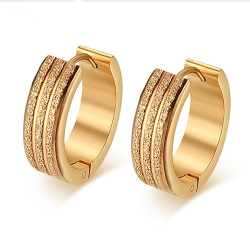 

Men's Earrings Stylish Creative Fashion Titanium Steel Earrings Jewelry Gold For Wedding Gift Daily Masquerade Engagement Party Prom 1pc