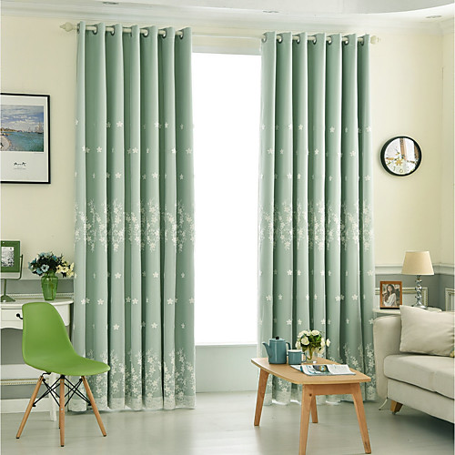 

Country Blackout Curtains Drapes Two Panels Curtain & Sheer / Embroidery / Living Room