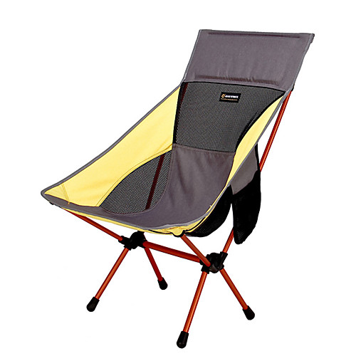 

BEAR SYMBOL Camping Chair Portable Rain Waterproof Anti-Slip Ultra Light (UL) Oxford Cloth 7075 Aluminium Mesh for 1 person Fishing Hiking Camping Autumn / Fall Spring Yellow / Foldable