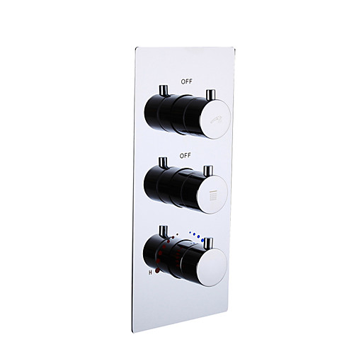 

Bathroom Shower Faucet Valve / Hot And Cold Bath Mixer Tap / 2 Ways / Wall Mount / Chrome / Brass / Large Water Flow / Contemporary