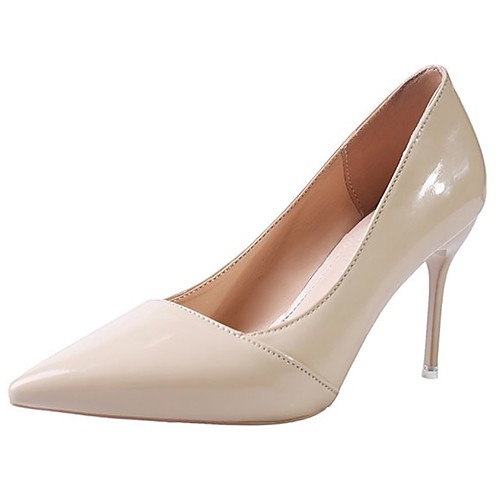 

Women's Heels Pumps Stiletto Heel Pointed Toe Party & Evening Office & Career PU Solid Colored Almond Black