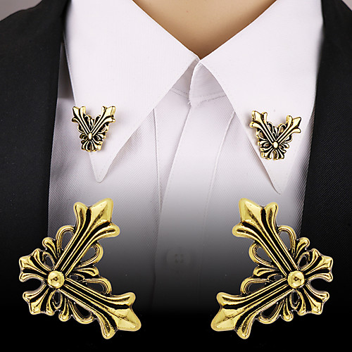 

Men's Brooches Retro Stylish Creative Flower Fashion Hip-Hop Ancient Rome Brooch Jewelry Gold Silver For Masquerade Work