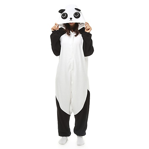 

Adults' Kigurumi Pajamas Nightwear Camouflage Panda Onesie Pajamas Polar Fleece Black / White Cosplay For Boys' Girls' Men and Women Animal Sleepwear Cartoon Festival / Holiday Costumes/panda