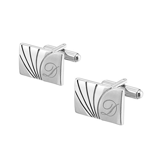 

Personalized Chrome Cufflinks & Tie Clips Groom / Groomsman / Ring Bearer Wedding / Daily Wear -