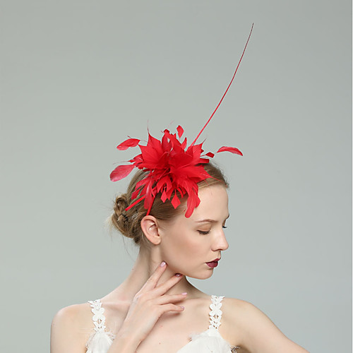 

Feathers Fascinators with Feather / Solid 1pc Wedding / Special Occasion Headpiece