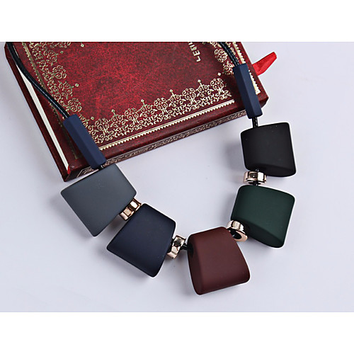 

Women's Statement Necklace Necklace Braided Creative Statement Ladies Geometric Hyperbole Alloy Rainbow 45 cm Necklace Jewelry 1pc For Street Club