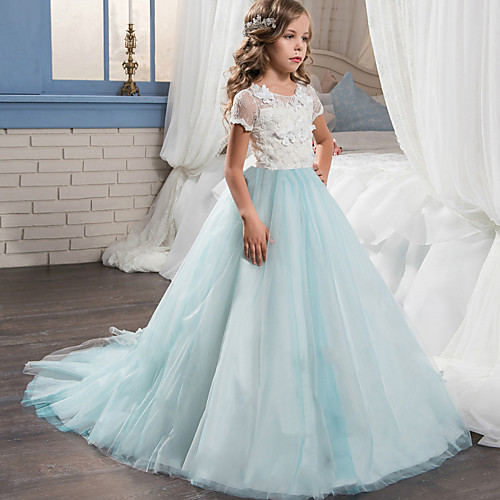 

Princess Dress Masquerade Flower Girl Dress Girls' Movie Cosplay A-Line Slip Cosplay Halloween Purple / Pink / Blue Dress Halloween Carnival Masquerade Tulle Polyester