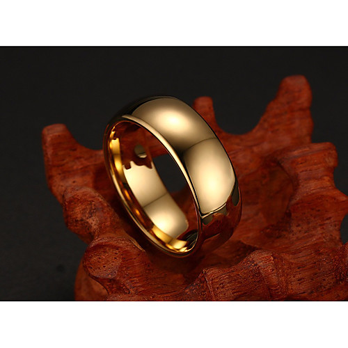 

Men's Ring 1pc Gold Tungsten Steel Circle Simple Basic Fashion Wedding Masquerade Jewelry Classic Stylish Cool