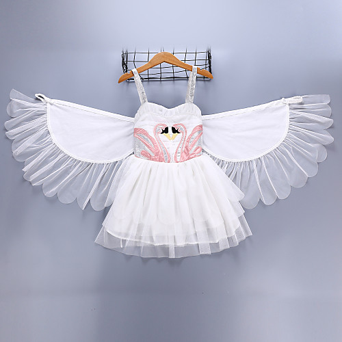 

Fairytale Cosplay Costume Kid's Vacation Dress Christmas Halloween Festival / Holiday Polyester White Easy Carnival Costumes Solid Colored / Wings / Wings