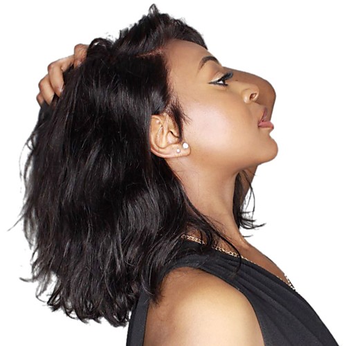 

Synthetic Wig Synthetic Lace Front Wig Wavy Kardashian Side Part Lace Front Wig Short Black#1B Dark Brown Synthetic Hair 14 inch Women's Hot Sale Fashion Natural Hairline Black Modernfairy Hair