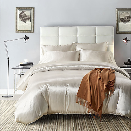 

Duvet Cover Sets Rayon Solid Color Reactive Print Ultra Silky Soft/ 3 Piece Bedding Set With Pillowcase Bed Linen Sheet Single Double Queen King Size Quilt