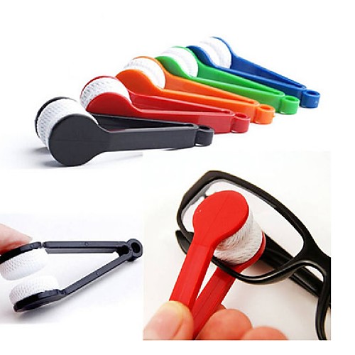 

2PCS Sun Glasses Eyeglass Microfiber Spectacles Cleaner Brush Cleaning Tool Random