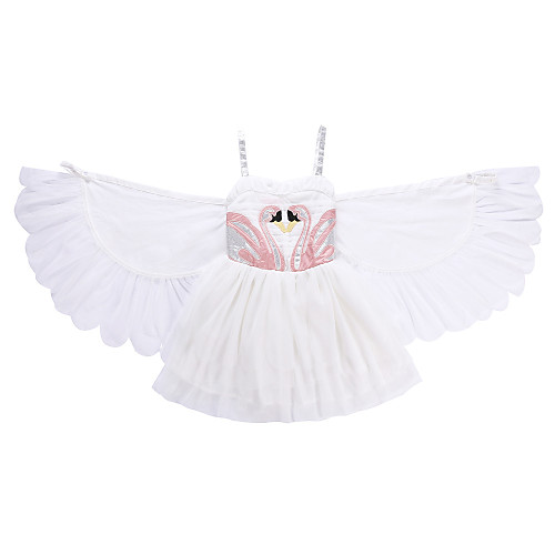 

Girls' Angel Ballet Vacation Dress Elastane White Dress