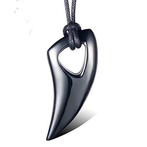 

Men's Pendant Necklace Stylish Creative Knife Fashion Horns Black Silver 60 cm Necklace Jewelry 1 set For Party / Evening Daily