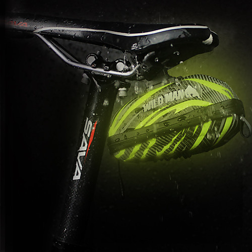 

Bike Saddle Bag Reflective Rain Waterproof Waterproof Zipper Bike Bag PU Leather EVA Bicycle Bag Cycle Bag Cycling Bike / Bicycle