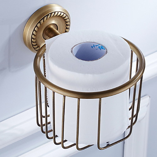 

Toilet Paper Holder New Design Antique Brass 1pc Wall Mounted