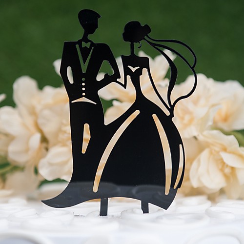 

Cake Topper Classic Theme / Wedding Cut Out Acryic / Polyester Wedding / Anniversary with Acrylic 1 pcs PVC Bag
