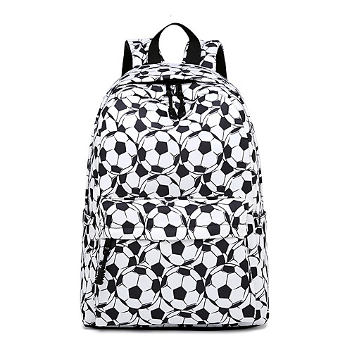 

Women's Oxford School Bag Large Capacity Zipper Geometric Floral Print Daily School White Blue Yellow Blushing Pink