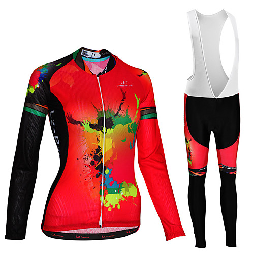 

Malciklo Women's Cycling Jersey with Bib Tights Cycling Jersey - White / Black Plus Size Bike Jersey Quick Dry Reflective Strips Sports Lycra Zebra Mountain Bike MTB Road Bike Cycling Clothing Apparel