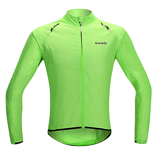 

SANTIC Men's Women's Cycling Jacket Bike Jacket Ultraviolet Resistant Jacket Raincoat Waterproof Windproof Quick Dry Sports Solid Color Lycra Green Mountain Bike MTB Road Bike Cycling Clothing Apparel