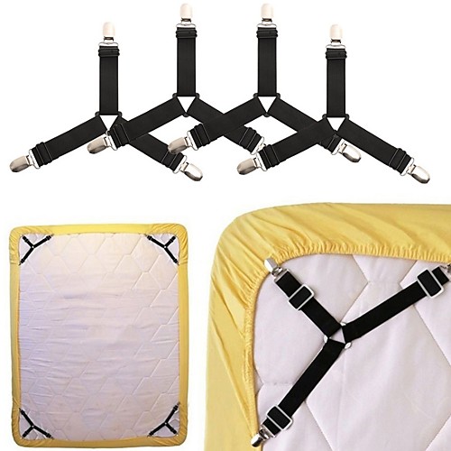 

4PCS Sheets Stay Suspenders Sofa Cover Holder Bed Linen Slip Retaining Clip Suspenders Shirt Braces Elastic