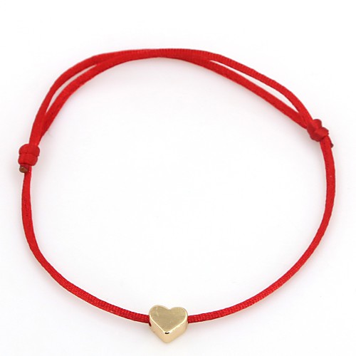 

Women's Friendship Bracelet Braided Heart Ladies Romantic Fashion Cord Bracelet Jewelry Blue / Pink / Dark Red For Daily Going out