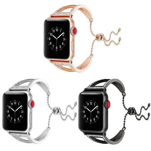 

Stainless steel Watch Band Strap for Apple Watch Series 4/3/2/1 Black / Silver 23cm / 9 Inches 2.1cm / 0.83 Inches