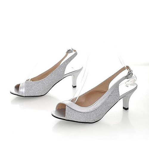 

Women's Sandals Stiletto Heel PU Spring Black / Gold / Silver