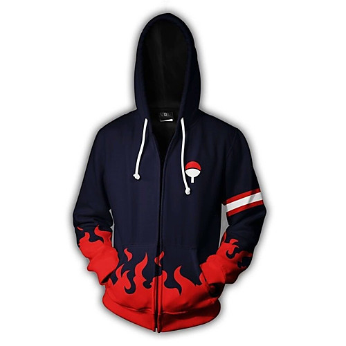 

Inspired by Naruto Sasuke Uchiha Hoodie Terylene Cartoon Hoodie For Men's / Women's