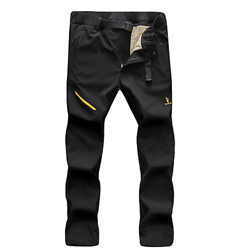 

Men's Hiking Pants Trousers Softshell Pants Winter Outdoor Waterproof Windproof Breathable Rain Waterproof Fleece Wool Flannel Pants / Trousers Bottoms Dark Grey Black Army Green Camping / Hiking