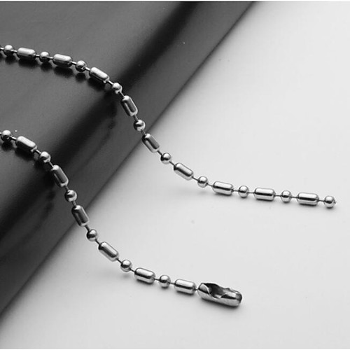 

Men's Chain Necklace Single Strand Ball Mariner Chain European Stainless Steel Silver 55 cm Necklace Jewelry 1pc For Daily