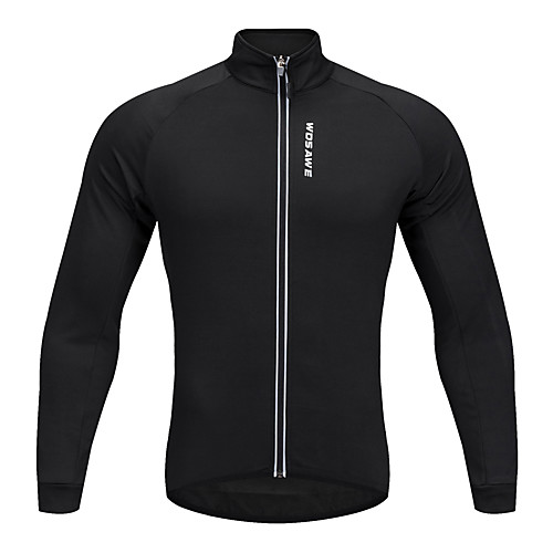 

WOSAWE Men's Women's Long Sleeve Cycling Jersey Winter Fleece Polyester Black / Red Black Bike Jersey Top Mountain Bike MTB Road Bike Cycling Sports Clothing Apparel / Stretchy