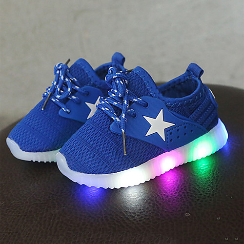 

Boys' / Girls' LED / Comfort / LED Shoes Mesh Sneakers Lace-up / LED Black / Pink / Blue Spring & Fall