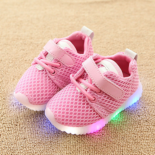 

Girls' LED / Comfort / LED Shoes Mesh Sneakers Toddler(9m-4ys) / Little Kids(4-7ys) Hook & Loop / LED White / Black / Pink Spring & Fall