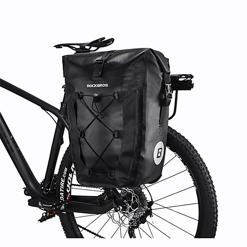 

27 L Bike Rack Bag Bike Pannier Bag Waterproof Portable Rain Waterproof Bike Bag TPU 420D Nylon Bicycle Bag Cycle Bag Cycling Outdoor Exercise