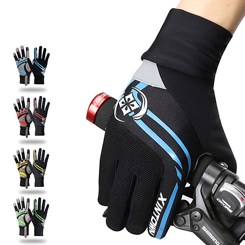 

Winter Bike Gloves / Cycling Gloves Mountain Bike Gloves Mountain Bike MTB Thermal / Warm Touch Screen Breathable Padded Full Finger Gloves Touch Screen Gloves Sports Gloves Lycra Mesh Terry Cloth